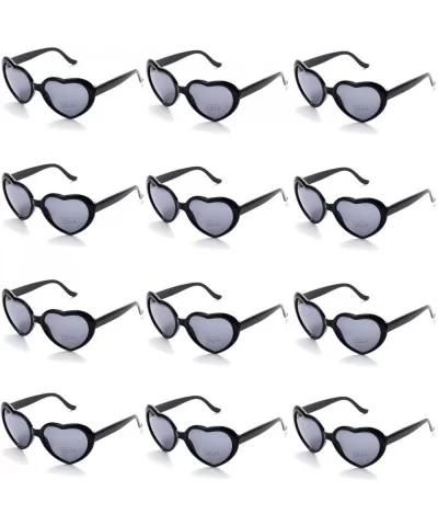 12 Pack Black Heart Sunglasses for Women Wholesale Unisex 80's Party Favors Eyewear Multiple Choice(Black Heart) - CO18S2RHC7...