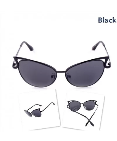 Unisex Metal Spectacle Frame Myopia Cat Eyes Sunglasses (Silver) - CE18G9X2C3Q $12.05 Cat Eye