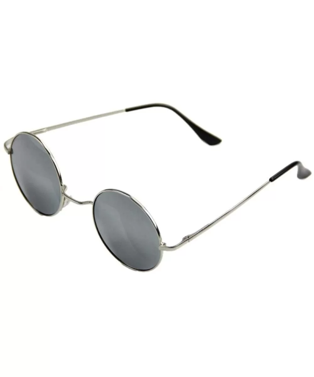 Sun Glasses Vintage Men Women Sunglasses Hippie Retro Round Metal Eyeglasses Glasses Eyewear-Grey - CZ199HYD8X3 $37.81 Goggle