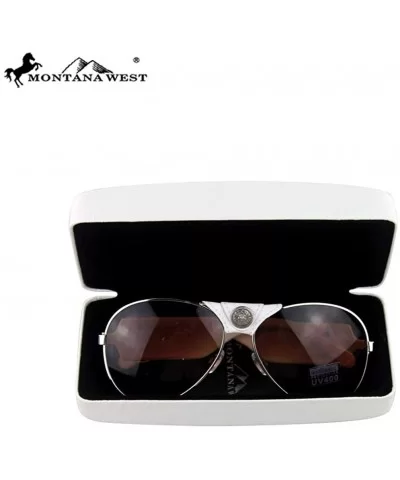 Star Concho Sunglasses - Coffee - C518YKDSK7Q $61.29 Aviator