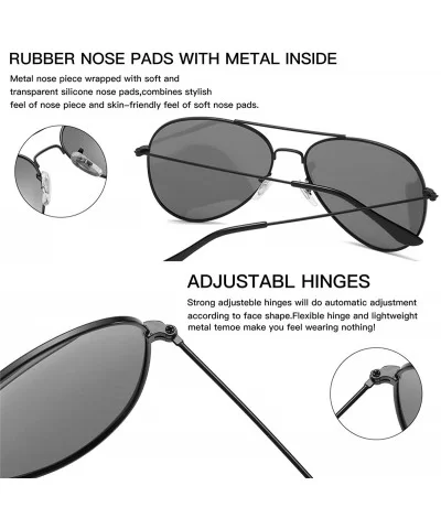 Polarized Sunglasses Ultralight Stainless Steel Fashion Color Film Sunglasses Unisex Aviator Sunglasses - Black - CM194HR5OZM...