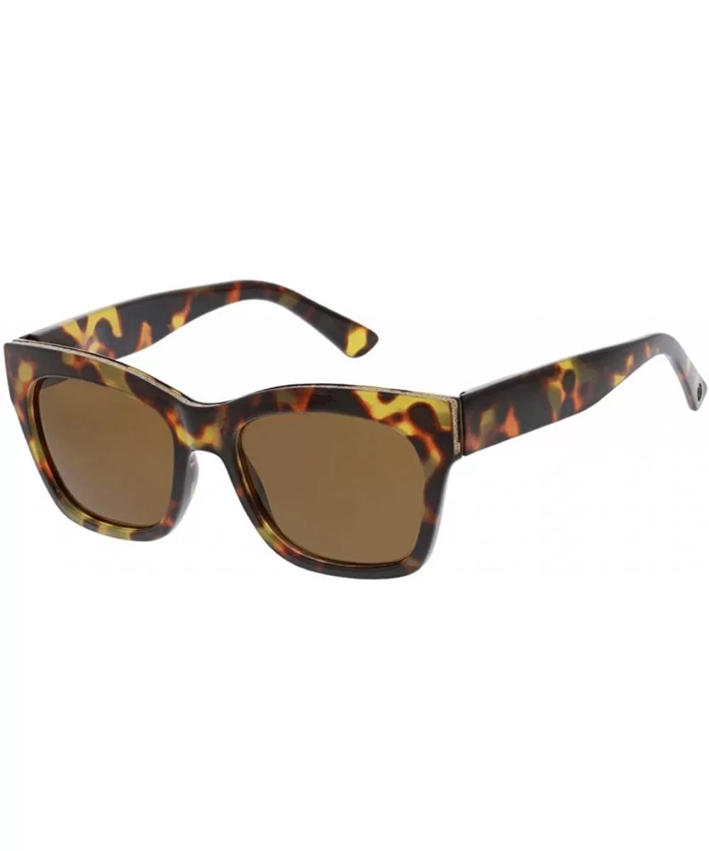 Women's Shine On Polarized Square Sunglasses - Tortoise - 53 mm 0 - CI18INE6M9W $37.86 Square