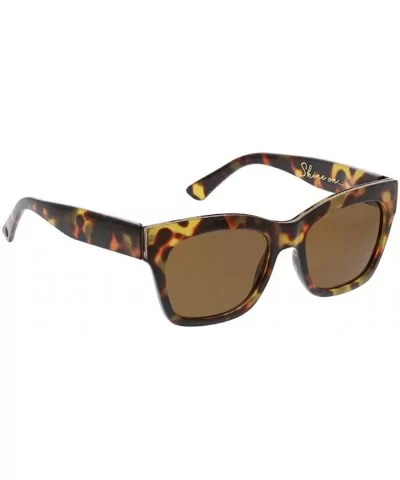 Women's Shine On Polarized Square Sunglasses - Tortoise - 53 mm 0 - CI18INE6M9W $37.86 Square