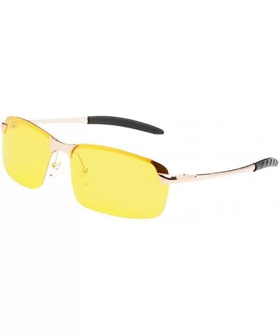 Glasses Driving Reducing Polarized Sunglasses - Gold - C418UDCILNI $15.85 Goggle