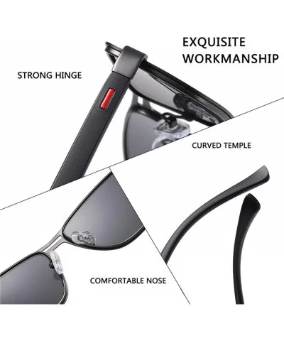 2020 Fashion Sunglasses Men Polarized Square Metal Frame Male Sun Glasses Driving Fishing Eyewear - C4brown - CT198ZR0CIQ $66...