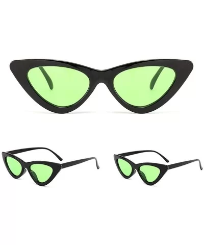 Eyewear Cat Eye Eyeglasses Shades Sunglasses Integrated UV - Black Green - CB18QCX2KYZ $12.58 Cat Eye