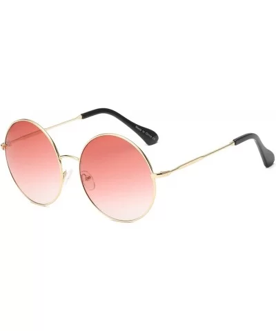Women Round Fashion Sunglasses - Red - C318WTI7NG2 $30.99 Goggle