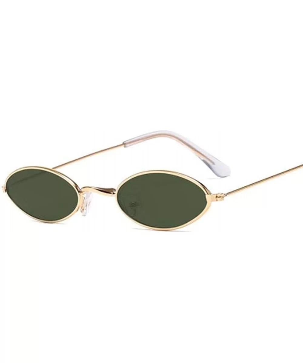 Vintage Small Oval Sunglasses Slim Metal Frame Candy Color Lens Retro Sunglasses - 1 - C718UEK8LRI $38.41 Oval