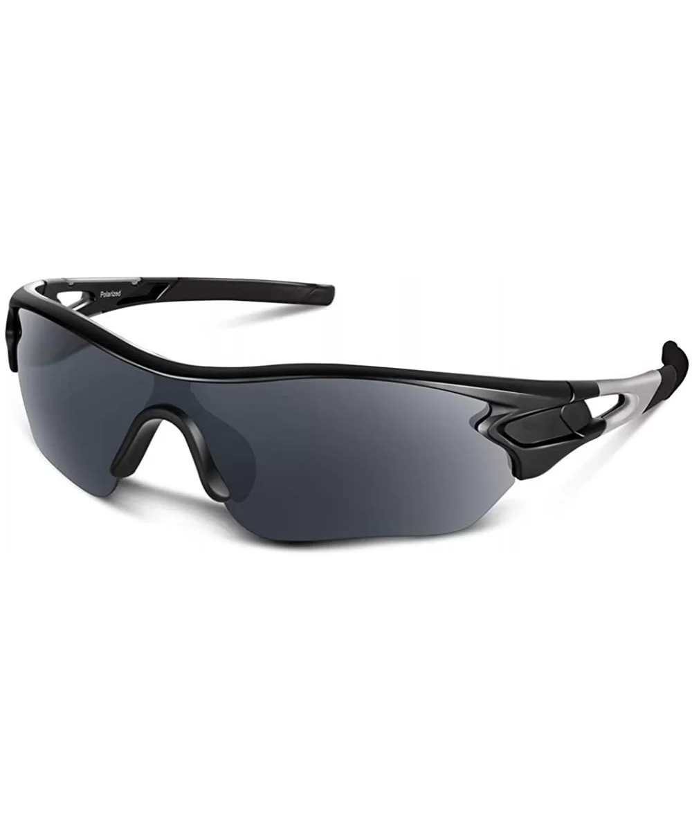 Polarized Sunglasses Baseball Cycling Motorcycle - Matte Black - CM18HHAT4DI $34.33 Sport