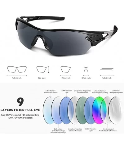 Polarized Sunglasses Baseball Cycling Motorcycle - Matte Black - CM18HHAT4DI $34.33 Sport