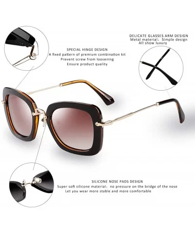 Vintage Trendy Sunglasses for Ladies - Male UV400 Protection with Polarized Lens - PZ9535 - C718YHAXNG7 $23.31 Square