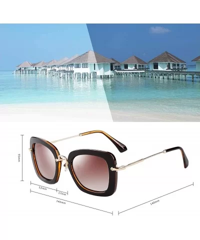 Vintage Trendy Sunglasses for Ladies - Male UV400 Protection with Polarized Lens - PZ9535 - C718YHAXNG7 $23.31 Square