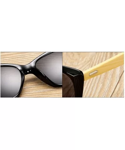 Wooden Frame Lightweight Sunglasses Cool Classic Eyewear Anti-UV Glasses for Man - Transparent Gold - CW18NW33XXR $14.76 Goggle