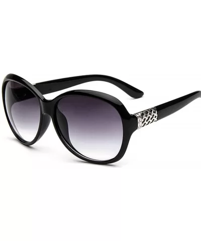 Sunglasses Women Fashion Decorative Large Frame Sun Glasses Europe And United States Retro - CB197A2KDKY $23.76 Round