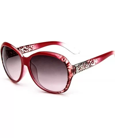 Sunglasses Women Fashion Decorative Large Frame Sun Glasses Europe And United States Retro - CB197A2KDKY $23.76 Round