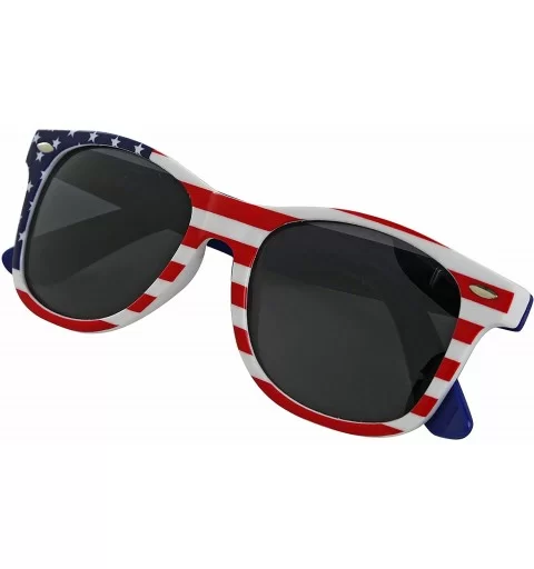 Usa Sunglasses American Flag Glasses July 4 Accessories UV400 Protected - 1 America Polarized Lens - Blue Arm - CC1902WM2EW $...