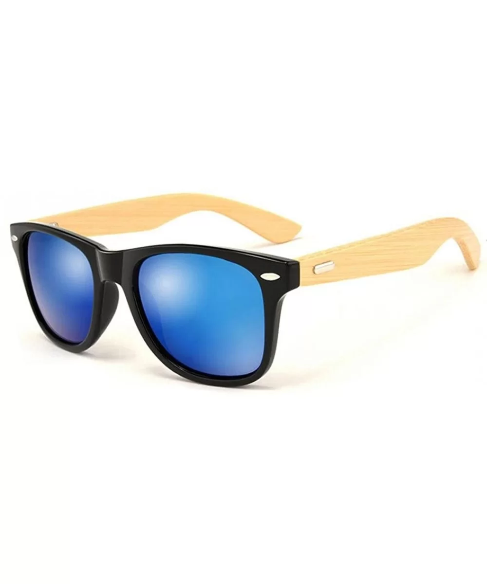 2018 Bamboo Sunglasses Wooden Wood Retro Vintage Summer Glasses for Men Women - C - CD18ELA435S $12.46 Sport