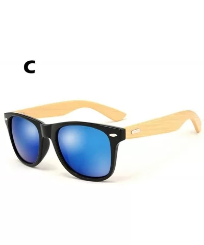 2018 Bamboo Sunglasses Wooden Wood Retro Vintage Summer Glasses for Men Women - C - CD18ELA435S $12.46 Sport