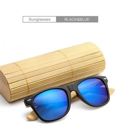 2018 Bamboo Sunglasses Wooden Wood Retro Vintage Summer Glasses for Men Women - C - CD18ELA435S $12.46 Sport