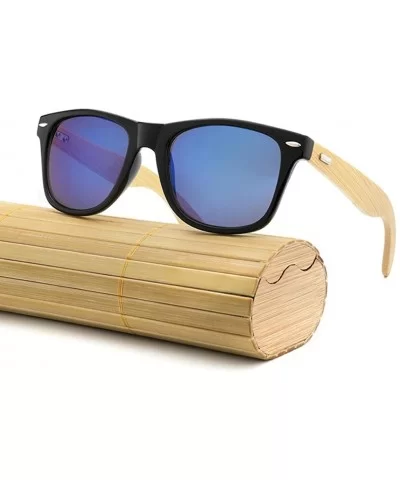 2018 Bamboo Sunglasses Wooden Wood Retro Vintage Summer Glasses for Men Women - C - CD18ELA435S $12.46 Sport