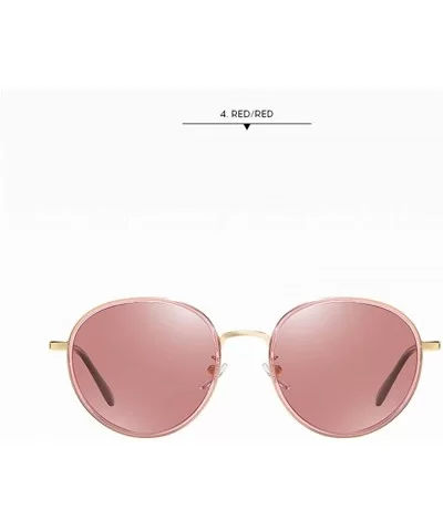 Women's Sunglasses Sun Glasses for Women Fashion Oversized Aviator Retro Eyewear Polarized lens - Red/Red - CU18TT4H4XK $34.3...