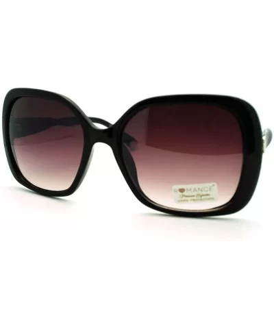 Women's Square Frame Sunglasses Twisted Design Heart Tip - Purple - C711PM8A899 $12.61 Square