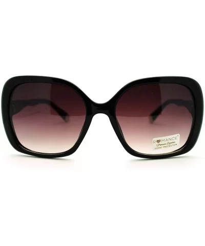 Women's Square Frame Sunglasses Twisted Design Heart Tip - Purple - C711PM8A899 $12.61 Square