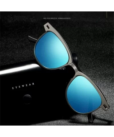 Men Sunglasses Polarized UV400 Sun Glasses Driving Metal Black No Box - Silver - CZ18XEC4HRH $20.77 Aviator