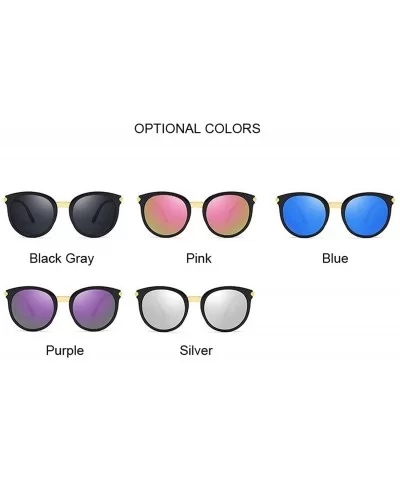 New Vintage Black Cat Eye Sunglasses Women Fashion Brand Designer Mirror Cateye Sun Glasses UV400 - Blackgray - CF18W0EA0LK $...