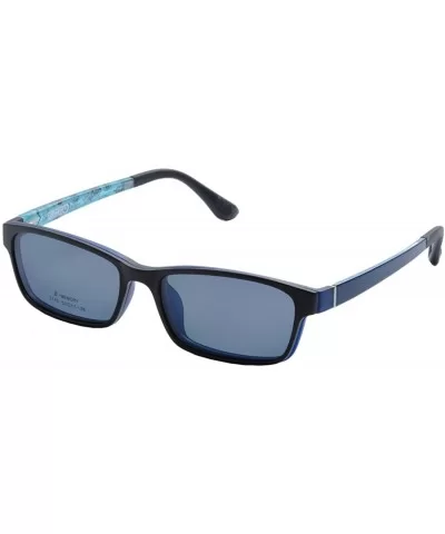 Men Optical Eyeglasses Frames With Magnetic Polarized Sunglasses Clips - C050 - CP12IMQTEYN $25.21 Rectangular