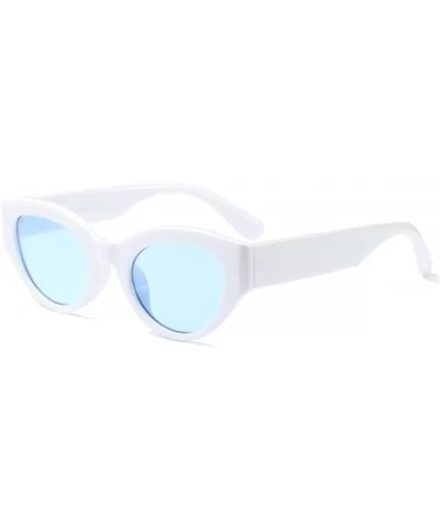 Unisex Retro Eyewear Oval Sunglasses Small Glasses Oval Frame UV400 - C4 - CG189YC9KOU $27.68 Oval