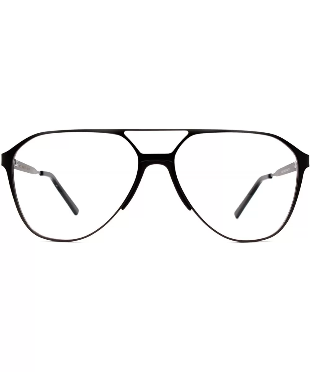 Eyeglasses 6018 Aviator Design - for Womens-Mens 100% UV PROTECTION - Blackmatte - C7192TGKMLR $47.66 Aviator