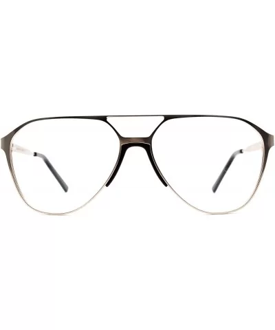 Eyeglasses 6018 Aviator Design - for Womens-Mens 100% UV PROTECTION - Blackmatte - C7192TGKMLR $47.66 Aviator