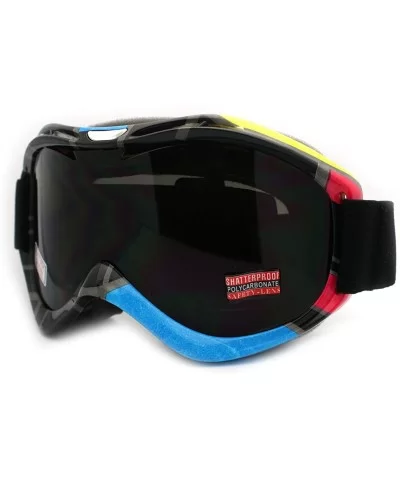 Ski Snowboard Goggles Anti Fog Shatter Proof Lens Geometric Design - Multicoloured - CO11GOVS8J1 $31.08 Goggle