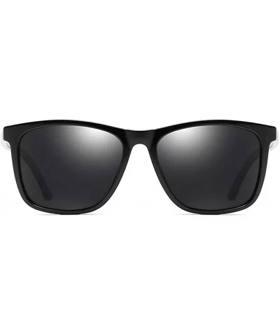 Square Sunglasses Men Polarized TR90 Male Sun Glasses for Driving - Black - C518K6WXOCI $15.91 Square