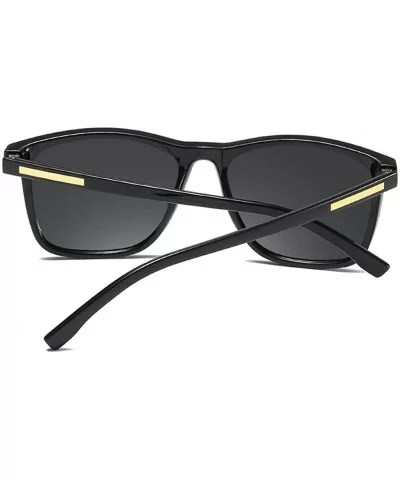 Square Sunglasses Men Polarized TR90 Male Sun Glasses for Driving - Black - C518K6WXOCI $15.91 Square