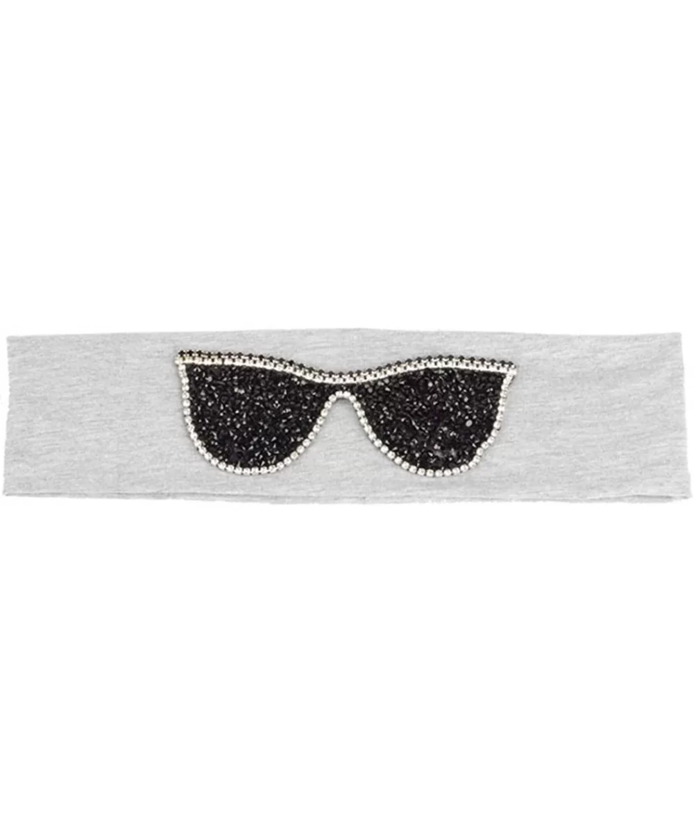 Sunglasses Headb s Elastic Stretch Headb Rhinestones Hair B - Black Light Grey - CY18T93EHZO $46.64 Wrap