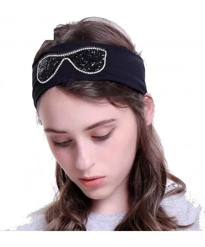 Sunglasses Headb s Elastic Stretch Headb Rhinestones Hair B - Black Light Grey - CY18T93EHZO $46.64 Wrap