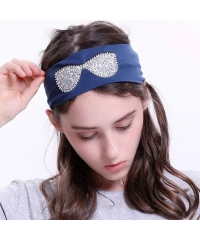 Sunglasses Headb s Elastic Stretch Headb Rhinestones Hair B - Black Light Grey - CY18T93EHZO $46.64 Wrap