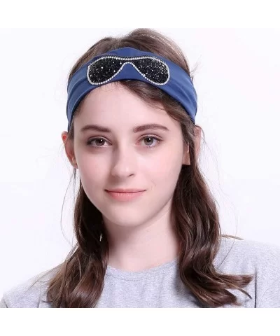 Sunglasses Headb s Elastic Stretch Headb Rhinestones Hair B - Black Light Grey - CY18T93EHZO $46.64 Wrap