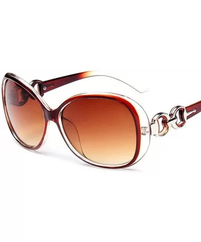 2019 Oversized Gradient Ladies Sunglasses Women Brand Designer Classic Sun Glasses Vintage - Leopard - CE18W77X68W $12.62 Sport