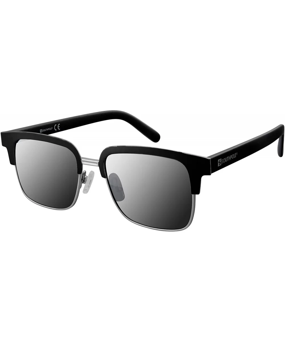 Men's 5014SP Square Sunglasses with 100% UV Protection- 54 mm - Matte Silver & Black - C418EGA7LML $42.23 Square