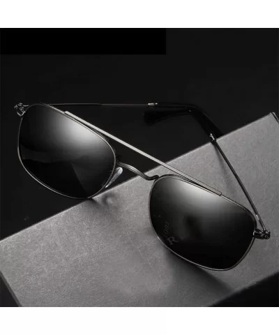 Sunglasses Unisex Polarized 100% UV Blocking Fishing and Outdoor Climbing Driving Glasses Square Frame Metal - C918WT5ICGX $4...