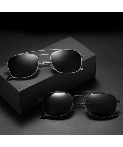 Sunglasses Unisex Polarized 100% UV Blocking Fishing and Outdoor Climbing Driving Glasses Square Frame Metal - C918WT5ICGX $4...