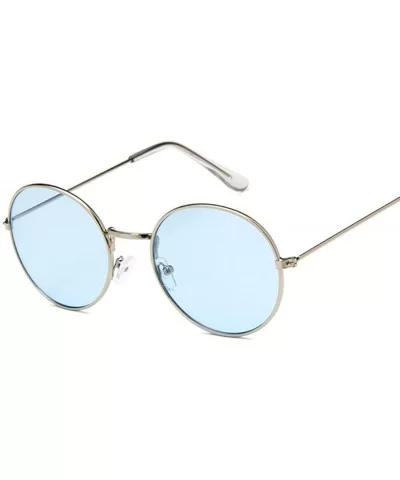 Round Sun Glasses Women Mirror Retro Ladies Luxury Small Sunglasses Brand Designer - Gold Dark Green - CF198A90MSN $57.51 Round