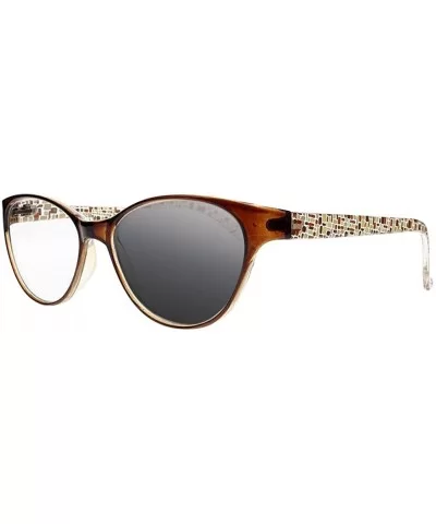 Retro Style Designer Cat Eye Transition Photochromic Reading Glasses Sunglasses - Brown - CH18CL2G086 $28.65 Cat Eye