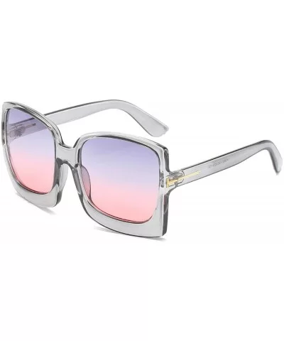 Fashion Oversized Women Sunglasses Brand Designer Plastic Female Big Frame Gradient Sun Glasses UV400 - CS198A2629E $51.85 Ov...