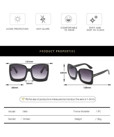 Fashion Oversized Women Sunglasses Brand Designer Plastic Female Big Frame Gradient Sun Glasses UV400 - CS198A2629E $51.85 Ov...