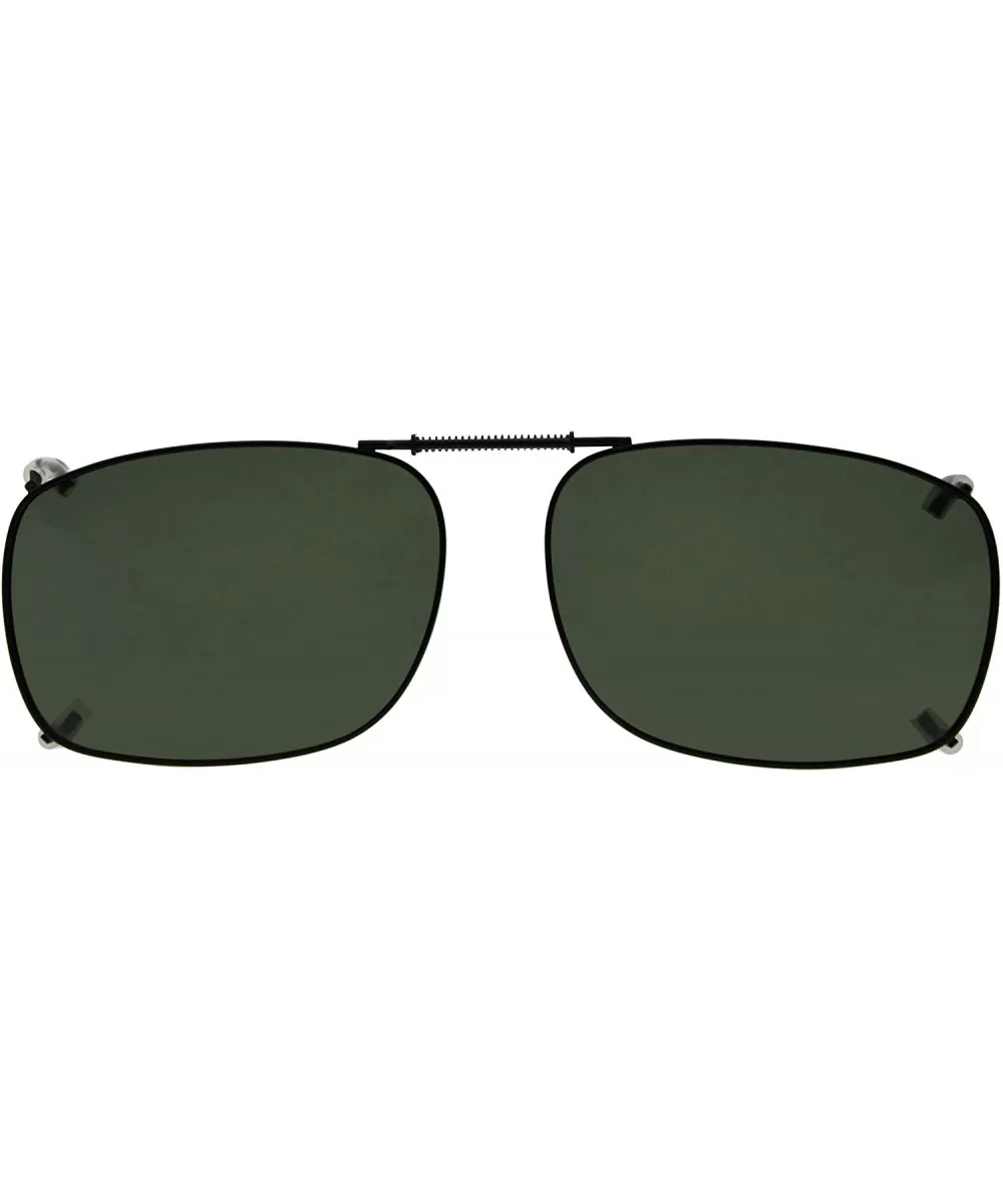 Metal Frame Rim Polarized Lens Clip On Sunglasses 5437MM - G15 - CX18206WO67 $23.17 Shield