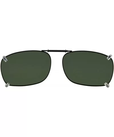 Metal Frame Rim Polarized Lens Clip On Sunglasses 5437MM - G15 - CX18206WO67 $23.17 Shield